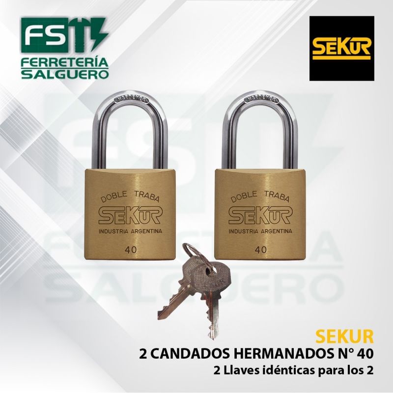 Candado Combinación Sekur Con Cuerpo Y Discos De Bronce 40mm